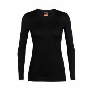 dámské merino triko dlouhý rukáv ICEBREAKER Wmns 200 Oasis LS Crewe, Black velikost: L