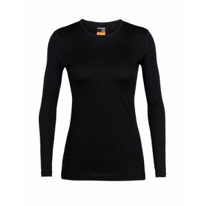 dámské merino triko dlouhý rukáv ICEBREAKER Wmns 200 Oasis LS Crewe, Black velikost: S