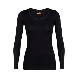 dámské merino triko dlouhý rukáv ICEBREAKER Wmns 200 Oasis LS Scoop, Black velikost: M