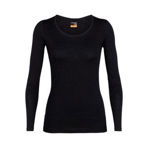 dámské merino triko dlouhý rukáv ICEBREAKER Wmns 200 Oasis LS Scoop, Black velikost: S