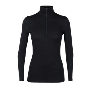 dámské merino triko dlouhý rukáv 1/2 zip ICEBREAKER Wmns 200 Oasis LS Half Zip, Black velikost: M