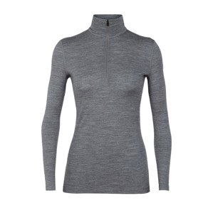 dámské merino triko ICEBREAKER Wmns 200 Oasis LS Half Zip, Gritstone HTHR velikost: XL