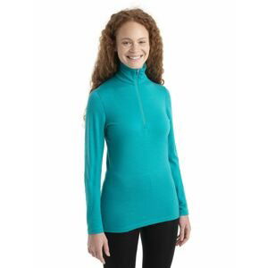 ICEBREAKER Wmns 200 Oasis LS Half Zip, Flux Green velikost: L