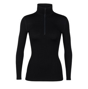 dámské merino triko dlouhý rukáv 1/2 zip ICEBREAKER Wmns 260 Tech LS Half Zip, Black velikost: L