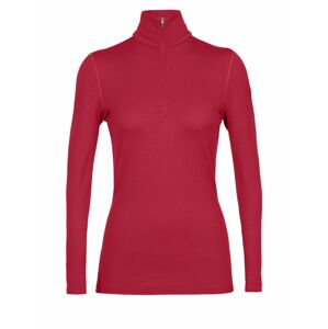 dámské triko dlouhý rukáv, 1/2 zip ICEBREAKER Wmns 260 Tech LS Half Zip, Cherry velikost: M