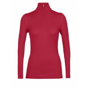 dámské triko dlouhý rukáv, 1/2 zip ICEBREAKER Wmns 260 Tech LS Half Zip, Cherry velikost: S