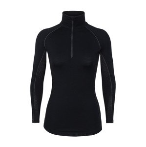 dámské merino triko ICEBREAKER Wmns 200 Zone LS Half Zip, Black velikost: L