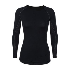 dámské merino triko ICEBREAKER Wmns 200 Zone LS Crewe, Black velikost: M