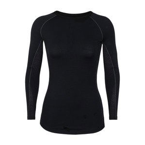 dámské merino triko ICEBREAKER Wmns 200 Zone LS Crewe, Black velikost: XS