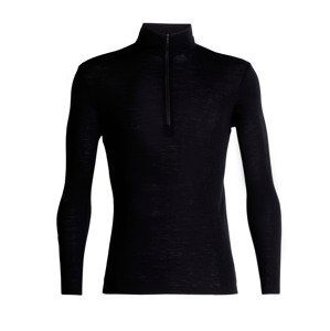 pánské merino triko dlouhý rukáv, 1/2 zip ICEBREAKER Mens 175 Everyday LS Half Zip, Black velikost: L