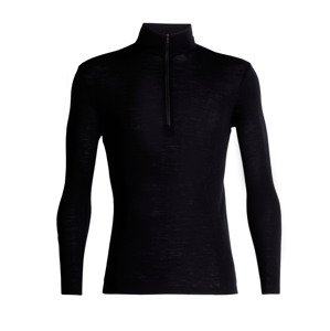 pánské merino triko dlouhý rukáv, 1/2 zip ICEBREAKER Mens 175 Everyday LS Half Zip, Black velikost: M