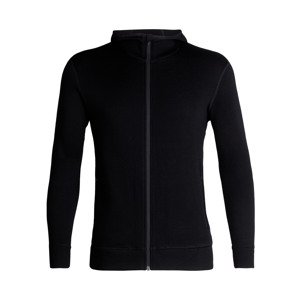 pánská merino mikina ICEBREAKER Mens Elemental LS Zip Hood, Black velikost: S