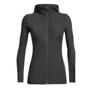 dámská merino mikina ICEBREAKER Wmns Descender LS Zip Hood, Jet HTHR velikost: S