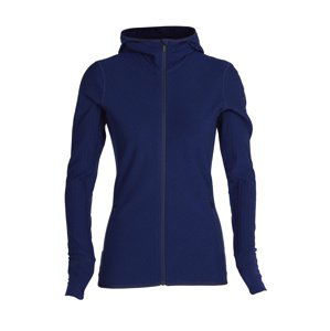 dámská mikina s kapucí, zip ICEBREAKER Wmns Descender LS Zip Hood, Royal Navy velikost: S