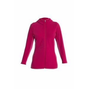 ICEBREAKER Wmns Descender LS Zip Hood, Electron Pink/Tempo velikost: S