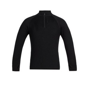 dětské merino triko ICEBREAKER Kids 260 Tech LS Half Zip, Black velikost: 5