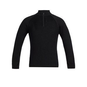 dětské merino triko ICEBREAKER Kids 260 Tech LS Half Zip, Black velikost: 8