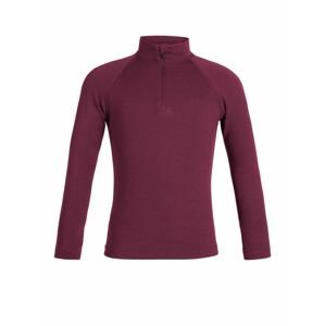 dětské triko dlouhý rukáv, 1/2 zip ICEBREAKER Kids 260 Tech LS Half Zip, Cherry velikost: 12