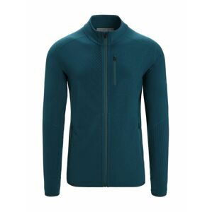 ICEBREAKER Mens Descender LS Zip, Green Glory velikost: XL