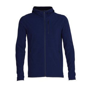 pánská merino mikina ICEBREAKER Mens Descender LS Zip Hood, Royal Navy velikost: XL