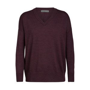 dámský merino svetr ICEBREAKER Wmns Shearer V Sweater, PINOT HTHR velikost: S