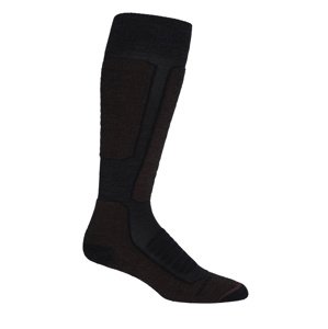 pánské merino ponožky ICEBREAKER Mens Ski+ Medium OTC, Jet Heather/Espresso/Black velikost: M