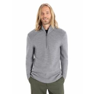 pánský svetr ICEBREAKER Mens Waypoint LS Half Zip, Gritstone HTHR velikost: L