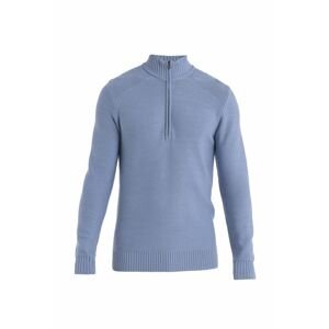 ICEBREAKER Mens Waypoint LS Half Zip, Kyanite velikost: L