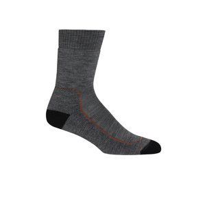 dámské merino ponožky ICEBREAKER Wmns Hike+ Medium Crew, Gritstone Heather/Black/Clay velikost: S