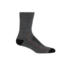 dámské merino ponožky ICEBREAKER Wmns Hike+ Light Crew, Gritstone Heather/Black/Clay velikost: S