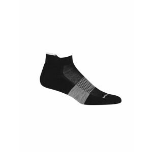 Pánské merino ponožky ICEBREAKER Mens Multisport Light Micro, Black/Snow/Metro Heather velikost: 44,5-46,5 (L)