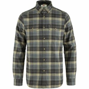 Pánská košile dlouhý rukáv FJÄLLRÄVEN Singi Heavy Flannel Shirt M, Super Grey-Stone Grey (vzorek) velikost: M