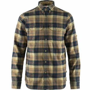 Pánská košile dlouhý rukáv FJÄLLRÄVEN Singi Heavy Flannel Shirt M, Dark Sand (vzorek) velikost: M