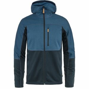 Pánská mikina s kapucí, zip FJÄLLRÄVEN Abisko Trail Fleece M, Indigo Blue-Dark Navy (vzorek) velikost: M