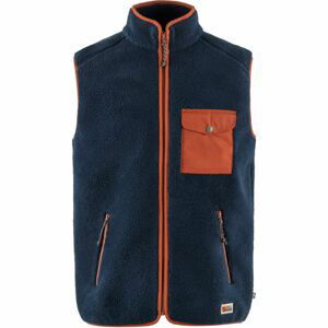 FJÄLLRÄVEN Vardag Pile Fleece Vest M, Navy/Autumn Leaf velikost: L