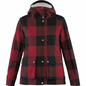 FJÄLLRÄVEN Greenland Re-wool Jacket W, Red/Black velikost: S