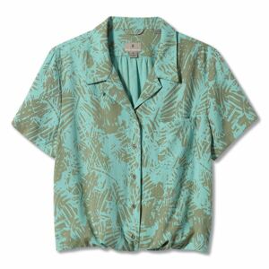 Dámská košile krátký rukáv ROYAL ROBBINS Wmns Bergen S/S, Turquoise velikost: S