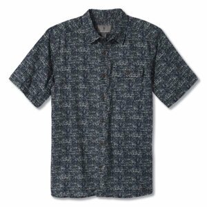 Pánská košile krátký rukáv ROYAL ROBBINS Mens Cool Mesh Eco Print S/S, Eclipse velikost: M