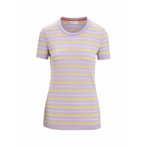 ICEBREAKER Wmns Wave SS Tee Stripe, Purple Gaze/Summer/S (vzorek) velikost: S