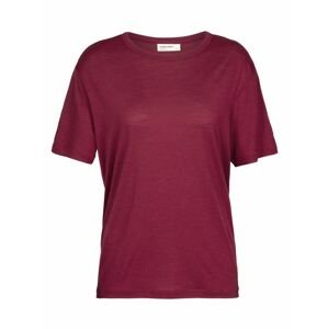 dámské merino triko krátký rukáv ICEBREAKER Wmns Granary SS Tee, Cherry (vzorek) velikost: S