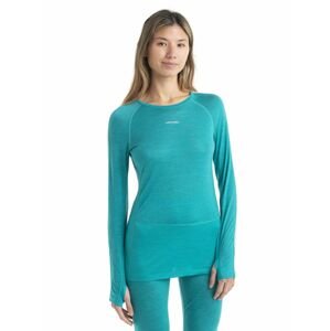 ICEBREAKER Wmns 125 ZoneKnit LS Crewe, Flux Green/Ether/Cb (vzorek) velikost: S