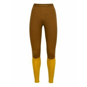 dámské merino spodky ICEBREAKER Wmns ZoneKnit 200 Leggings, Clove/Silent Gold/Cb (vzorek) velikost: S