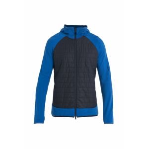 ICEBREAKER Mens Merino Quantum Hybrid LS Zip Hoodie, Lazurite/Midnight Navy/Cb (vzorek) velikost: M