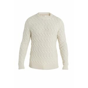 ICEBREAKER Mens Merino Cable Knit Crewe Sweater, Undyed (vzorek) velikost: M