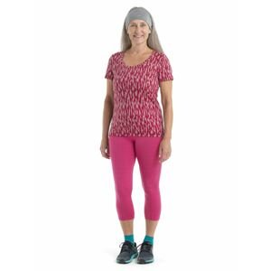 ICEBREAKER Wmns Merino 150 Tech Lite II SS Scp T GlaciCam, Crystal/Electronpink/Aop (vzorek) velikost: S