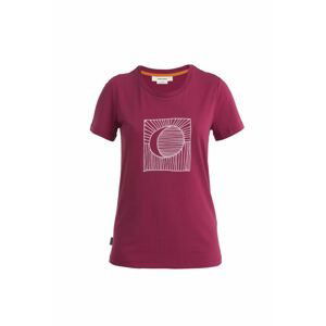 ICEBREAKER Wmns Tencel Cotton SS Tee Natures Orb, Cherry (vzorek) velikost: S