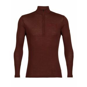 pánské merino triko dlouhý rukáv, 1/2 zip ICEBREAKER Mens 175 Everyday LS Half Zip, Espresso (vzorek) velikost: M