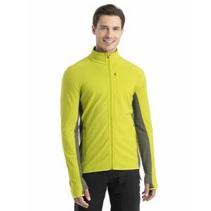 ICEBREAKER Mens Descender LS Zip, Bio Lime/Loden (vzorek) velikost: M