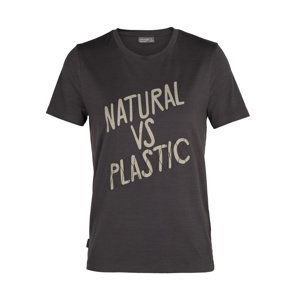 dámské merino triko krátký rukáv ICEBREAKER Wmns Sisao SS Crewe Natural vs Plastic, Ash (vzorek) velikost: S