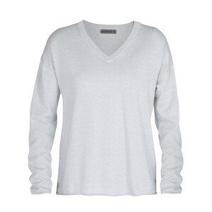 dámský merino svetr ICEBREAKER Wmns Flaxen LS V Sweater, Milkwood HTHR (vzorek) velikost: S